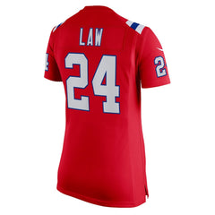 Ty Law New England Patriots Women's Retired Game Jersey - Red - Nike