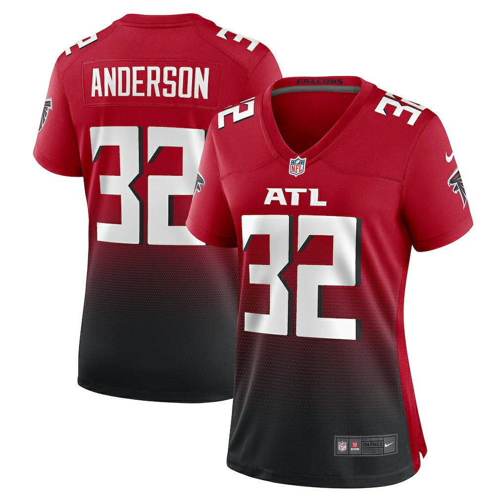 Jamal Anderson Atlanta Falcons Women's Retired Game Jersey - Red - Nike