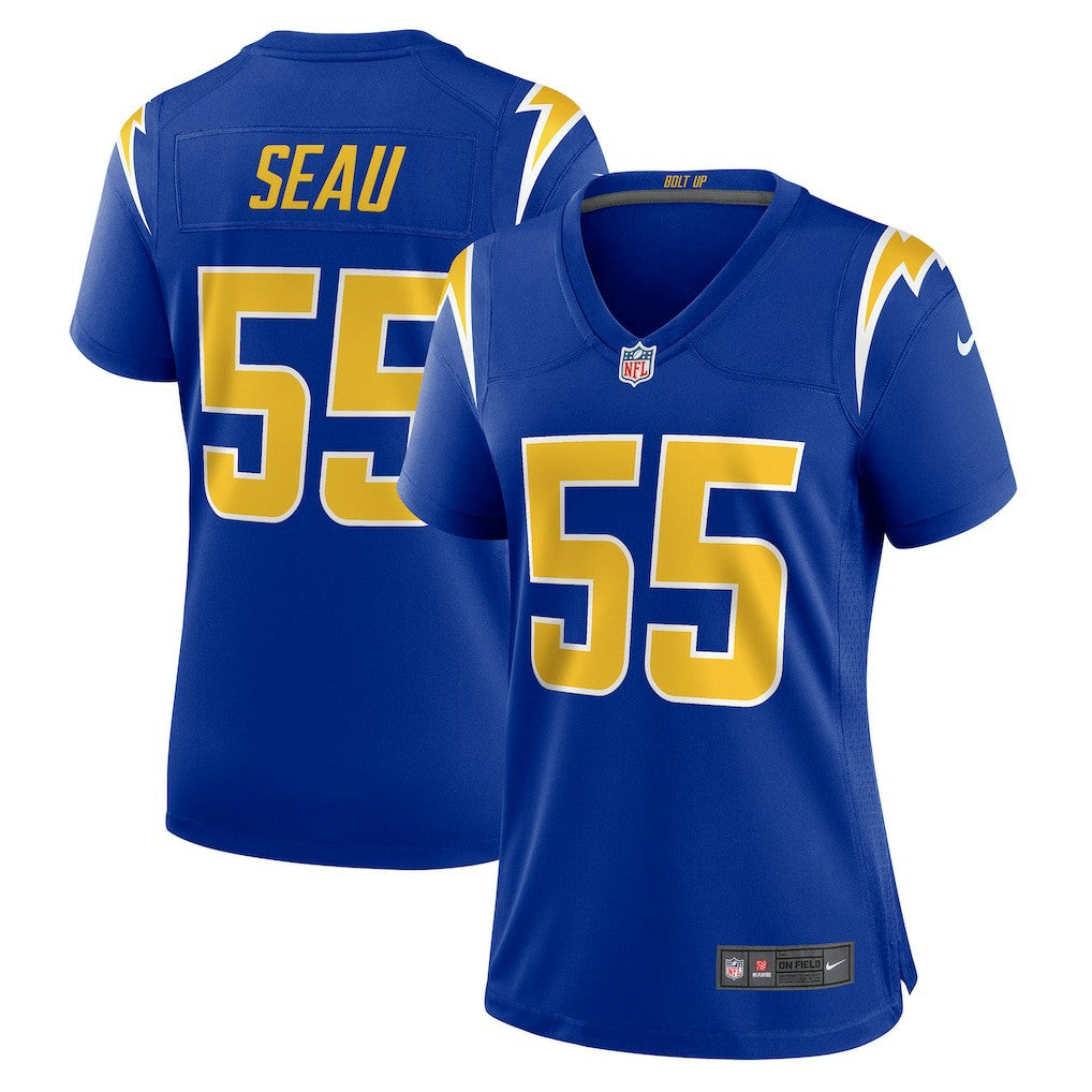 Junior Seau Los Angeles Chargers Women's Retired Game Jersey - Royal - Nike