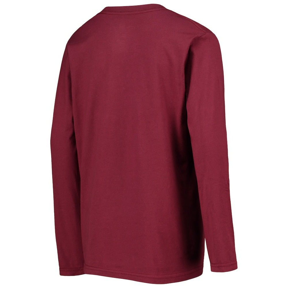 Washington Commanders Youth Primary Team Logo Long Sleeve T-Shirt - Burgundy - NFL