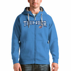 Oklahoma City Thunder Antigua Victory Full-Zip Hoodie Light Blue