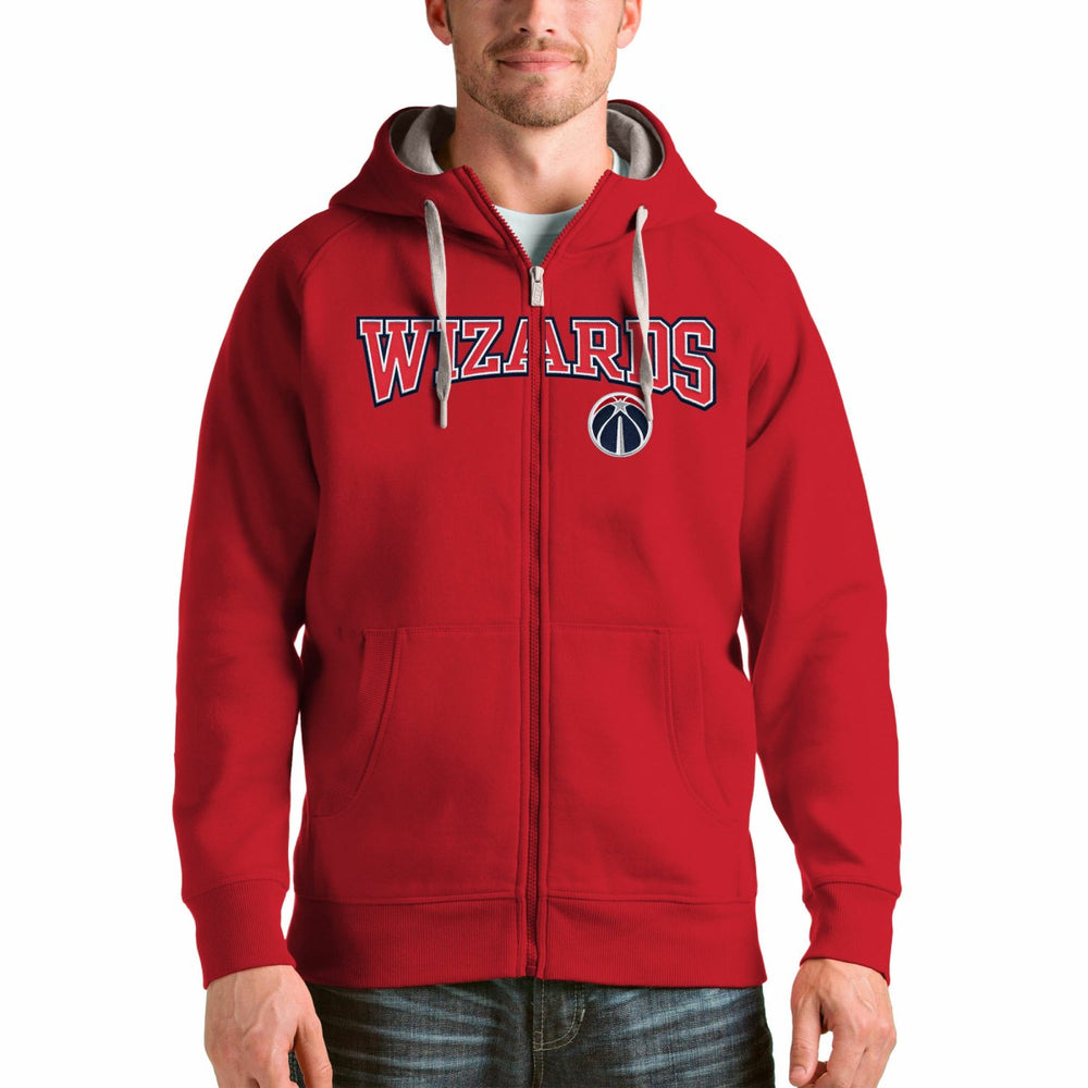 Washington Wizards Antigua Victory Full-Zip Hoodie Red