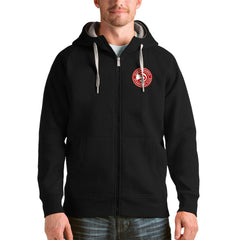 Atlanta Hawks Antigua Logo Victory Full-Zip Hoodie Black