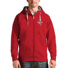 Houston Rockets Antigua Logo Victory Full-Zip Hoodie Red