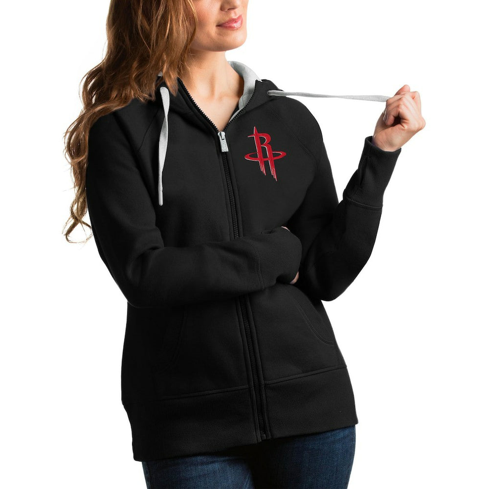 Houston Rockets Antigua Women's Victory Full-Zip Hoodie Black