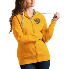 Oklahoma City Thunder Antigua Women's Victory Full-Zip Hoodie Gold