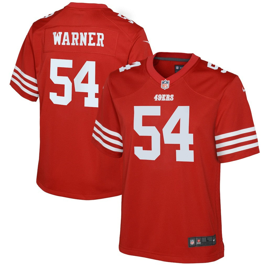 Fred Warner San Francisco 49ers Youth Game Jersey - Scarlet - Nike