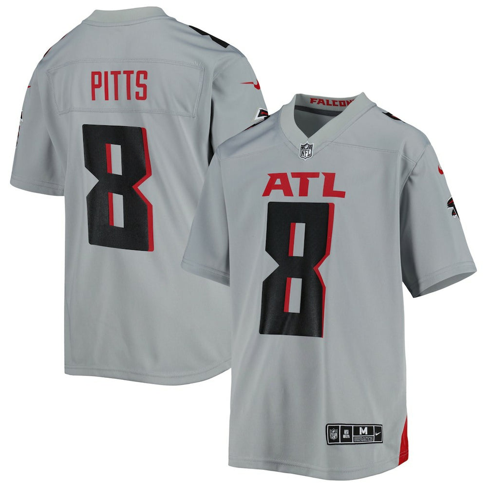 Kyle Pitts Atlanta Falcons Youth Inverted Game Jersey - Gray - Nike