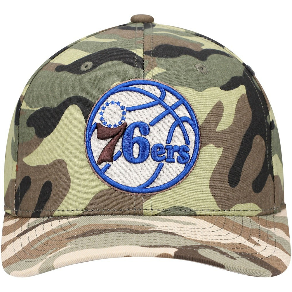 Mitchell & Ness Philadelphia 76ers Woodland Desert Snapback Hat Camo
