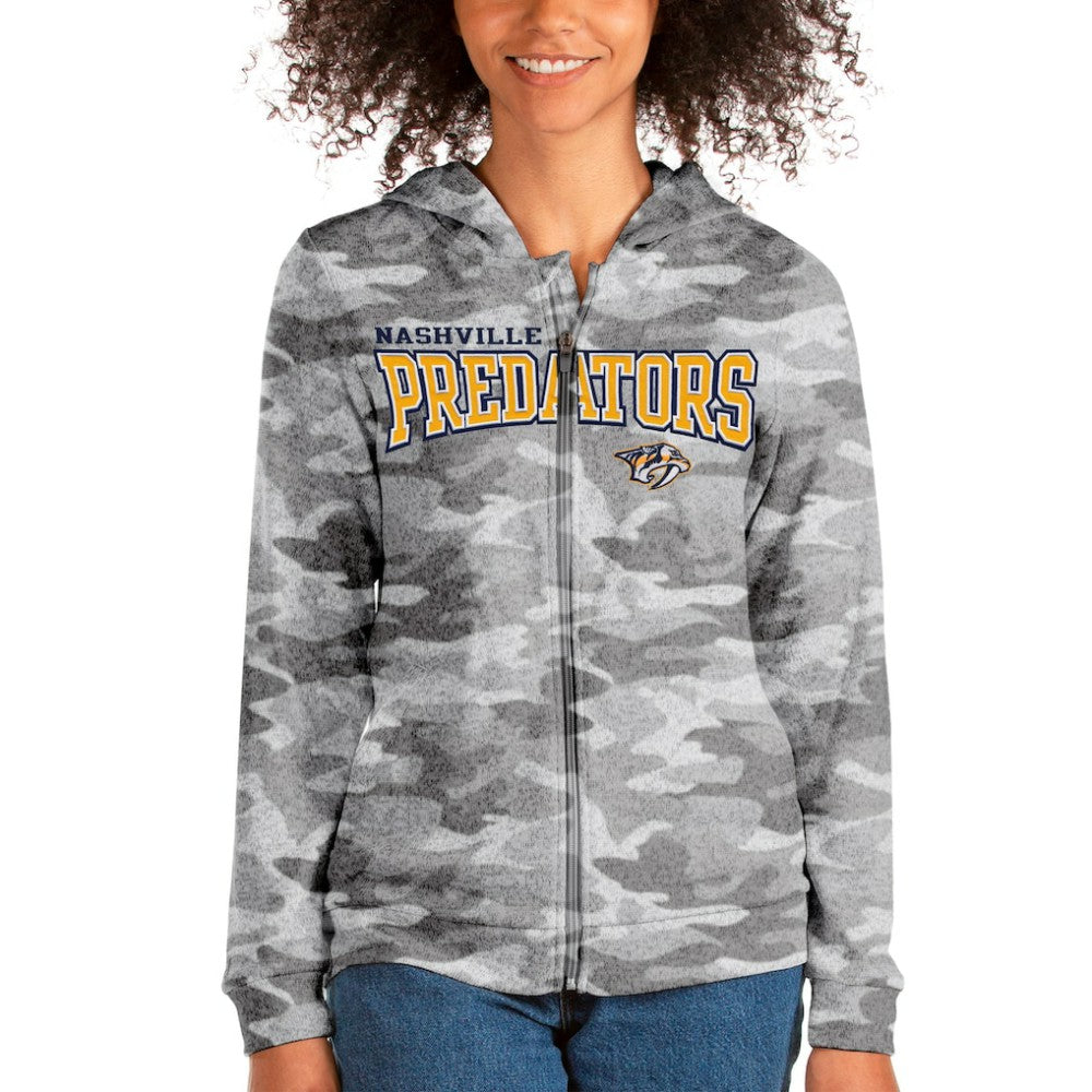 Nashville Predators Antigua Women's Team Absolute Full-Zip Hoodie - Camo | NHL on sale