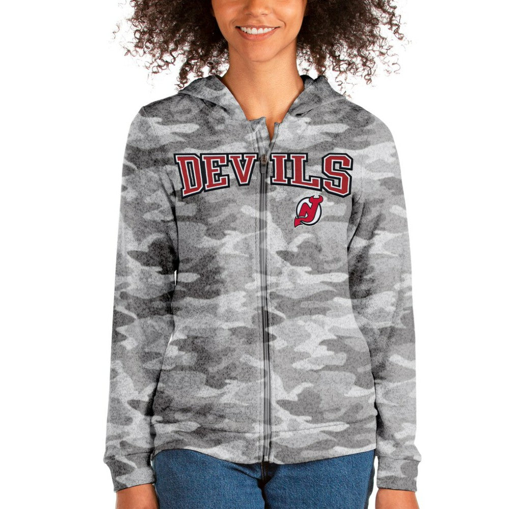 New Jersey Devils Antigua Women's Team Absolute Full-Zip Hoodie - Camo | NHL near me