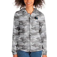 San Jose Sharks Antigua Absolute Full-Zip Hoodie - Camo | NHL discount