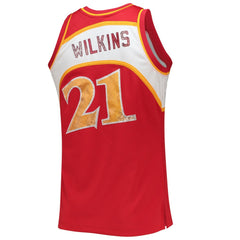 Mitchell & Ness Dominique Wilkins Atlanta Hawks 1986/87 Hardwood Classics NBA 75th Anniversary Diamond Swingman Jersey Red