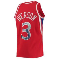 Mitchell & Ness Allen Iverson Philadelphia 76ers 1996/97 Hardwood Classics NBA 75th Anniversary Diamond Swingman Jersey Red