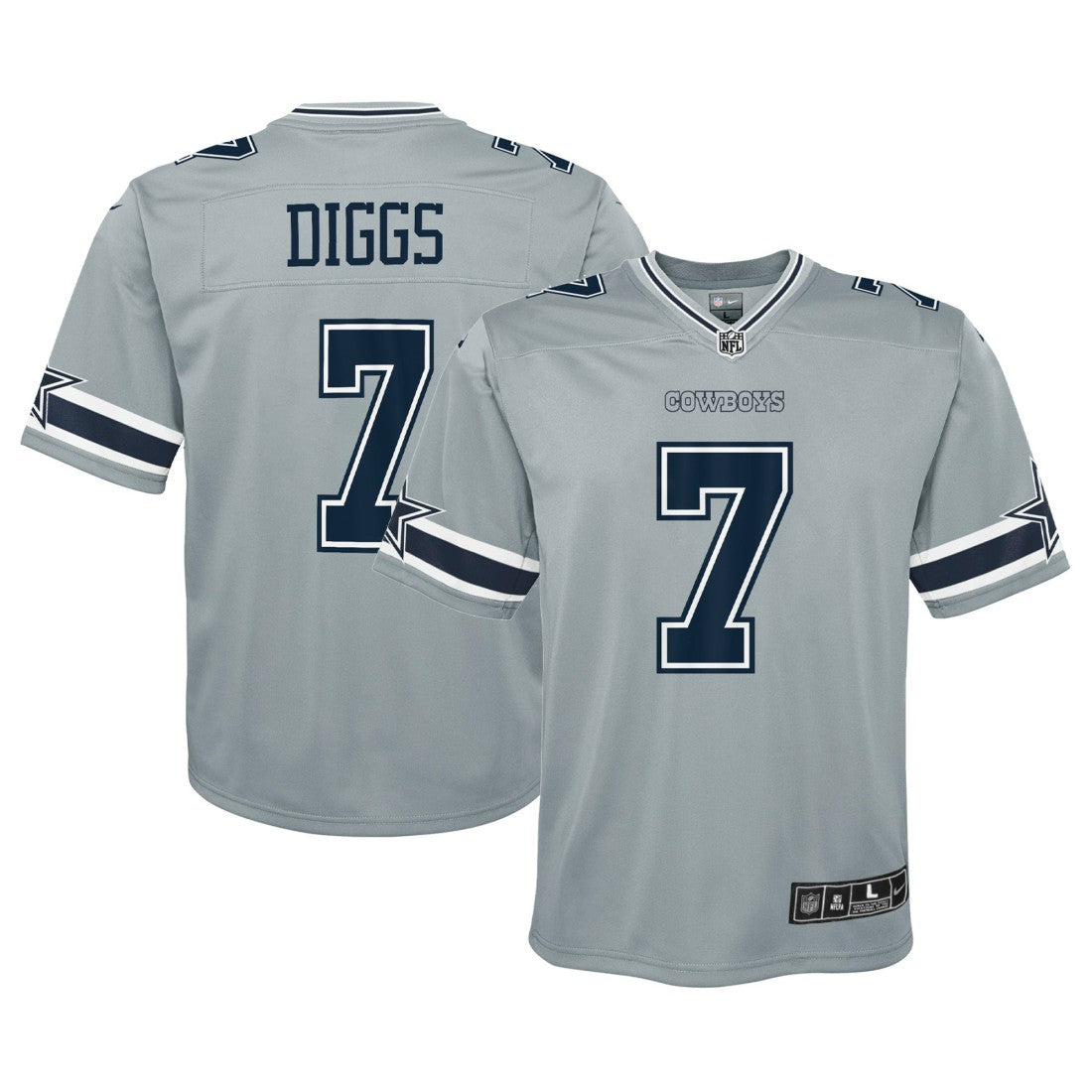 Trevon Diggs Dallas Cowboys Youth Inverted Game Jersey - Silver - Nike