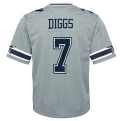 Trevon Diggs Dallas Cowboys Youth Inverted Game Jersey - Silver - Nike
