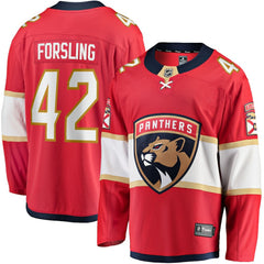 Gustav Forsling Florida Panthers Fanatics Home Breakaway Player Jersey - Red | Fanatics Clearance