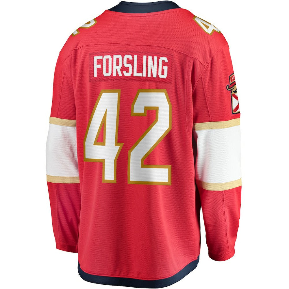 Gustav Forsling Florida Panthers Fanatics Home Breakaway Player Jersey - Red | Fanatics Clearance