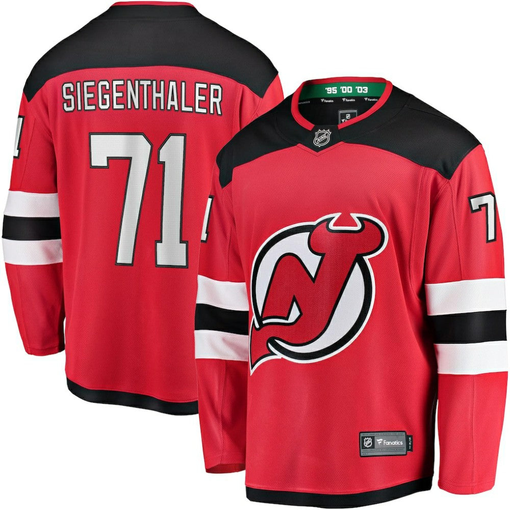 Jonas Siegenthaler New Jersey Devils Fanatics Home Breakaway Player Jersey - Red | Fanatics on sale