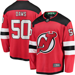 Nico Daws New Jersey Devils Fanatics Home Breakaway Player Jersey - Red | Fanatics sale