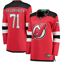 Jonas Siegenthaler New Jersey Devils Fanatics Women's Home Breakaway Player Jersey - Red | Fanatics Clearance
