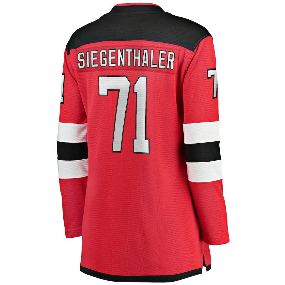 Jonas Siegenthaler New Jersey Devils Fanatics Women's Home Breakaway Player Jersey - Red | Fanatics Clearance