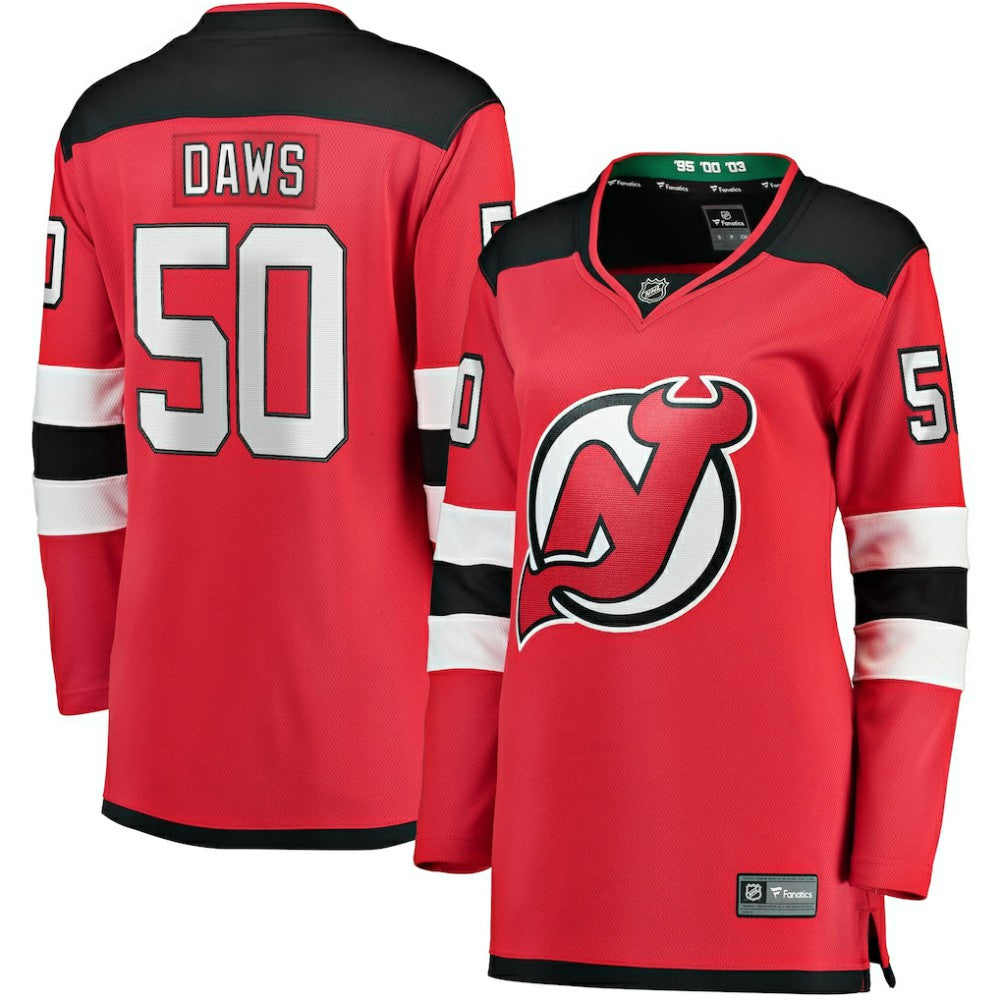 Nico Daws New Jersey Devils Fanatics Women's Home Breakaway Player Jersey - Red | Fanatics on sale