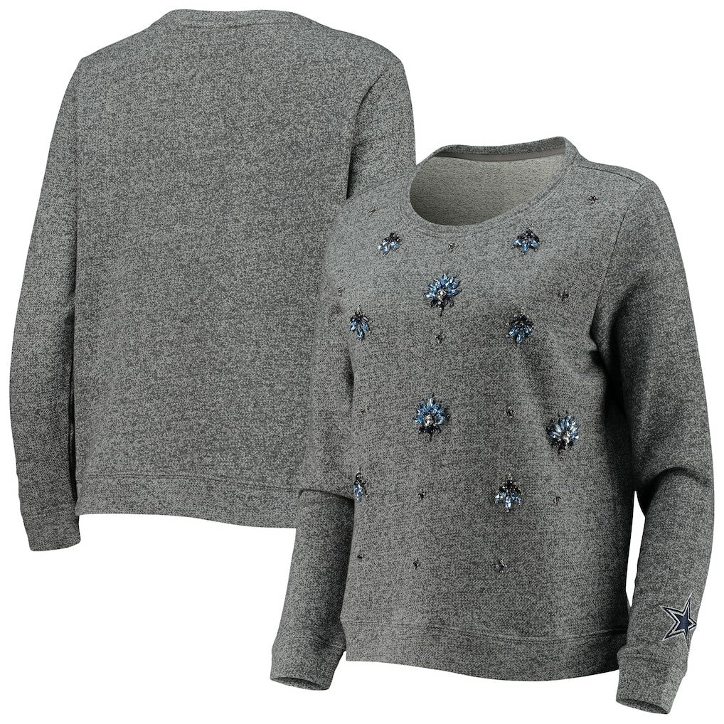 Dallas Cowboys Women's Amal Pullover Sweater - Gray - NFL