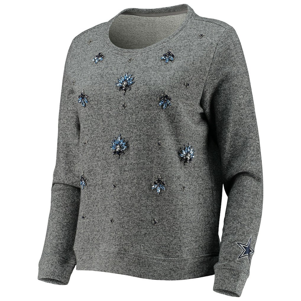 Dallas Cowboys Women's Amal Pullover Sweater - Gray - NFL