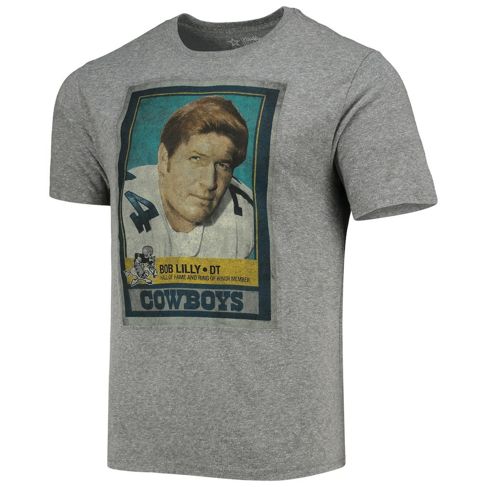 Bob Lilly Dallas Cowboys Name & Number Tri-Blend T-Shirt - Heathered Gray - NFL