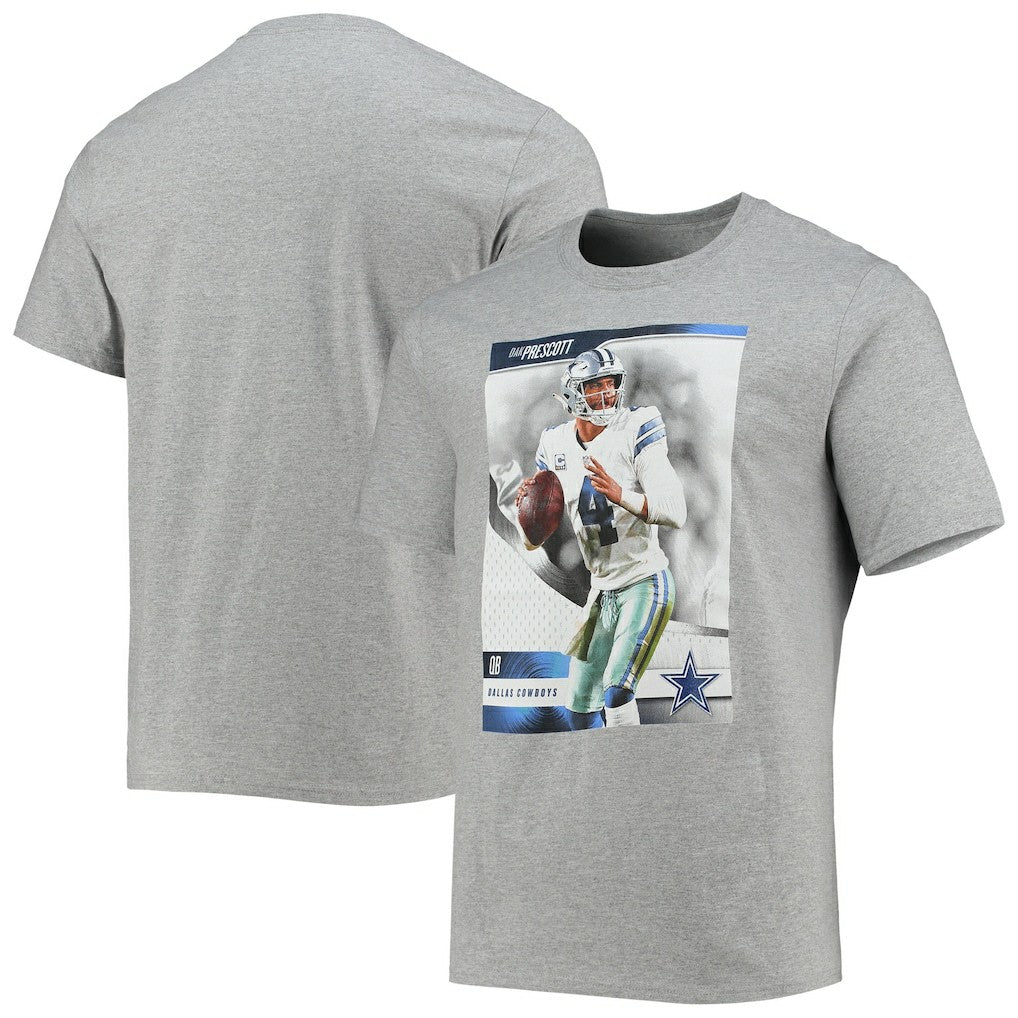 Dak Prescott Dallas Cowboys Name & Number T-Shirt - Heathered Gray - NFL