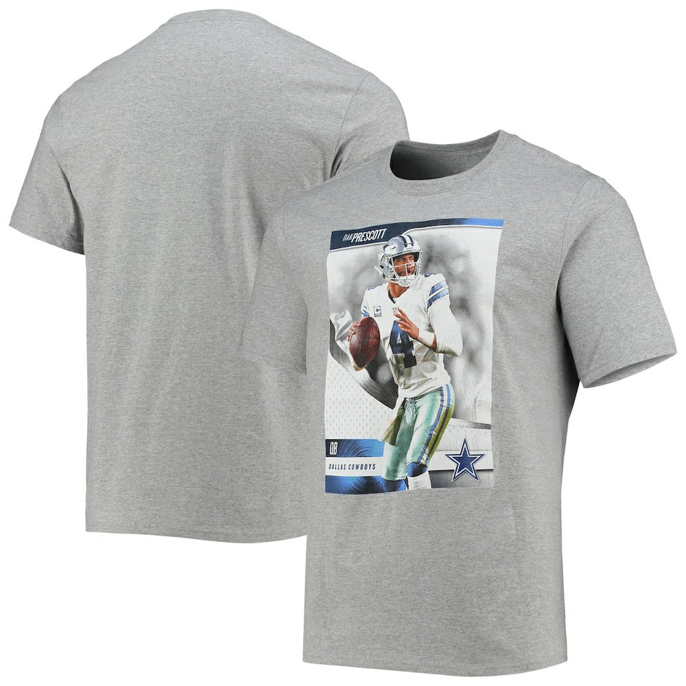 Dak Prescott Dallas Cowboys Name & Number T-Shirt - Heathered Gray - NFL