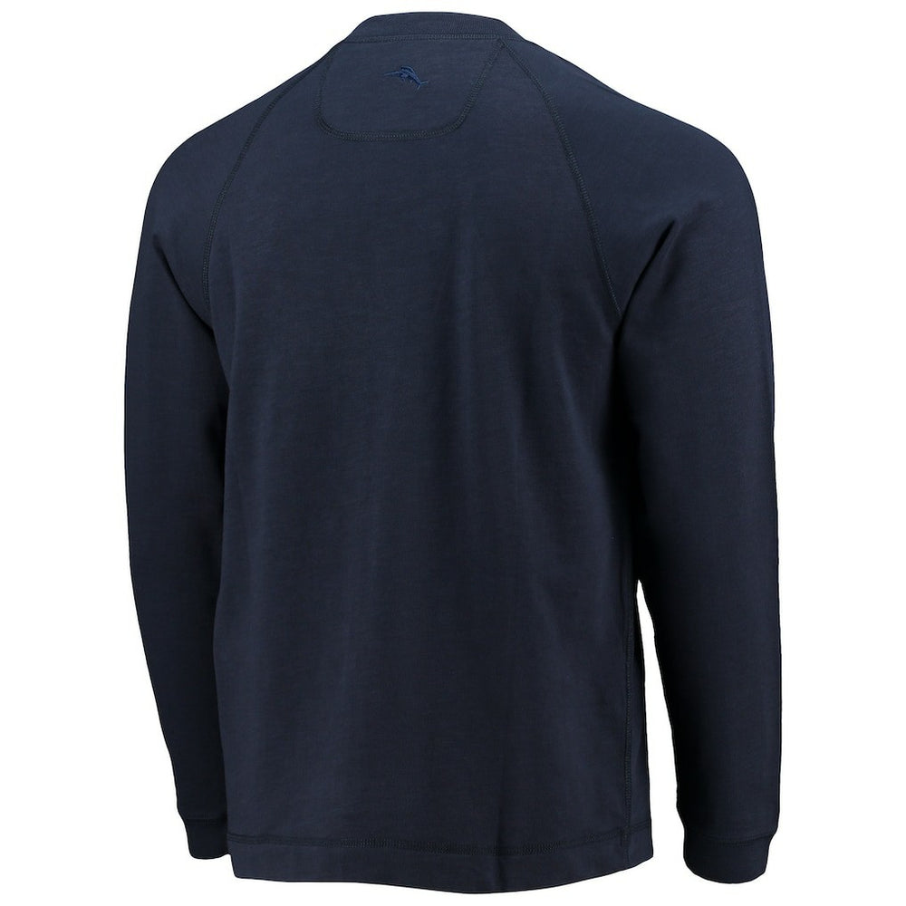 Dallas Cowboys Sunset Slub Raglan Henley Long Sleeve T-Shirt - Navy - Tommy Bahama