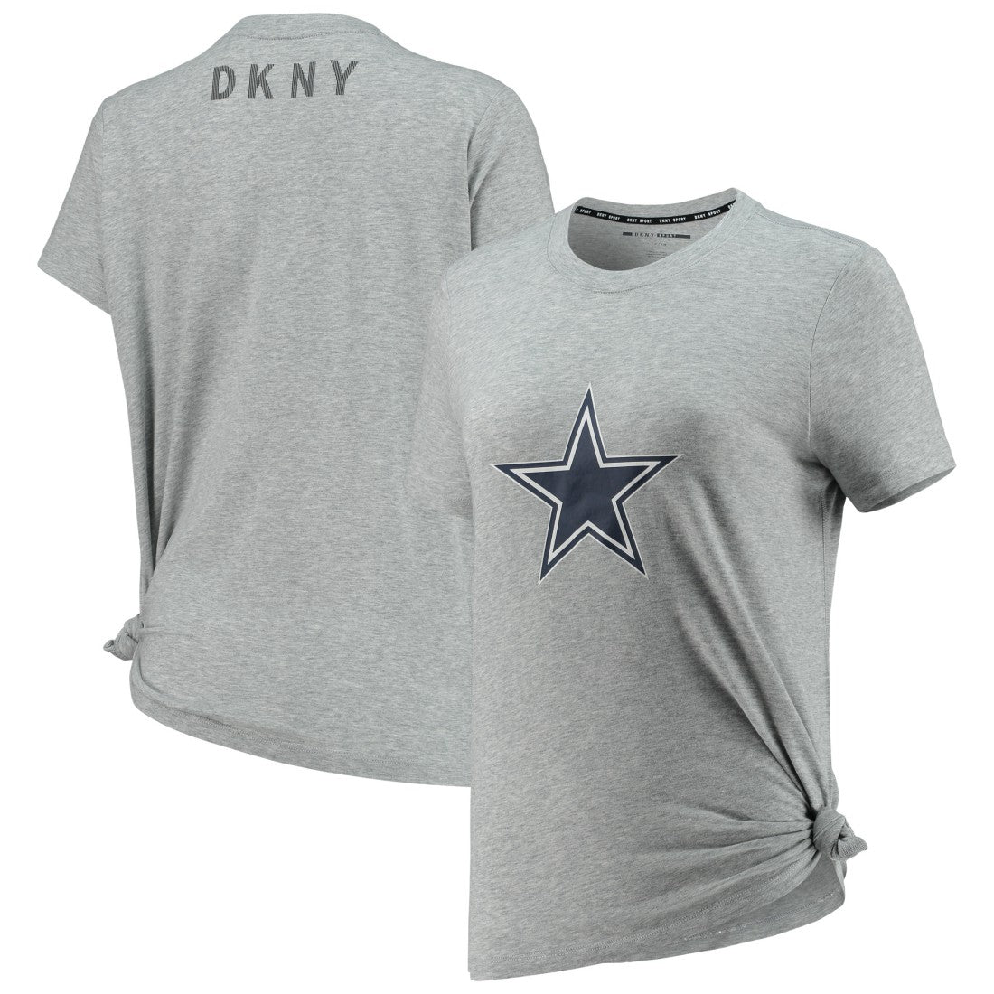 Dallas Cowboys DKNY Sport Women's Ava Tri-Blend T-Shirt - Heathered Gray - NFL