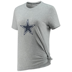 Dallas Cowboys DKNY Sport Women's Ava Tri-Blend T-Shirt - Heathered Gray - NFL