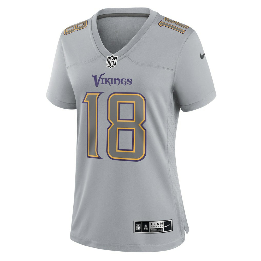 Justin Jefferson Minnesota Vikings Women's Atmosphere Fashion Game Jersey - Gray - Nike