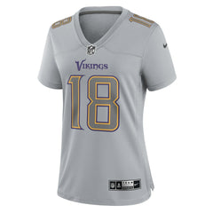 Justin Jefferson Minnesota Vikings Women's Atmosphere Fashion Game Jersey - Gray - Nike
