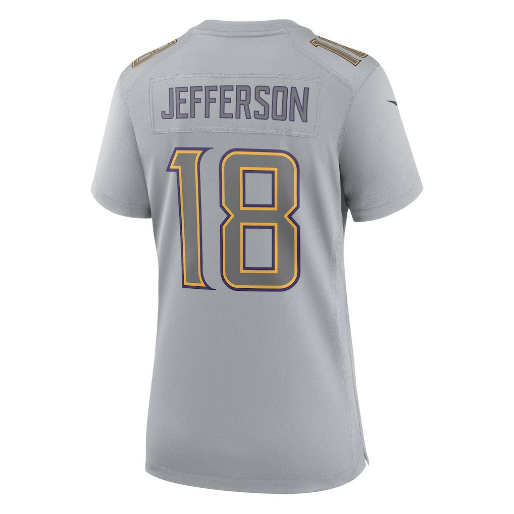Justin Jefferson Minnesota Vikings Women's Atmosphere Fashion Game Jersey - Gray - Nike