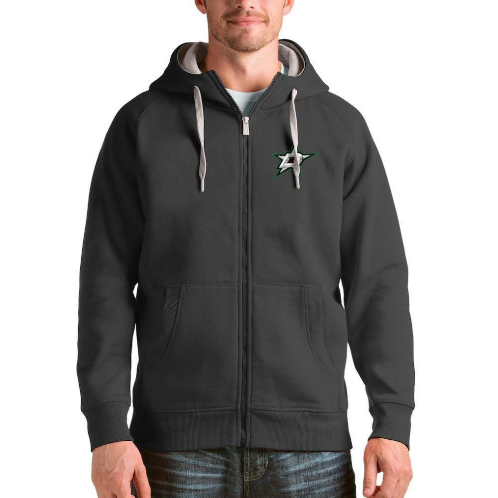 Dallas Stars Antigua Logo Victory Full-Zip Hoodie - Charcoal | NHL online
