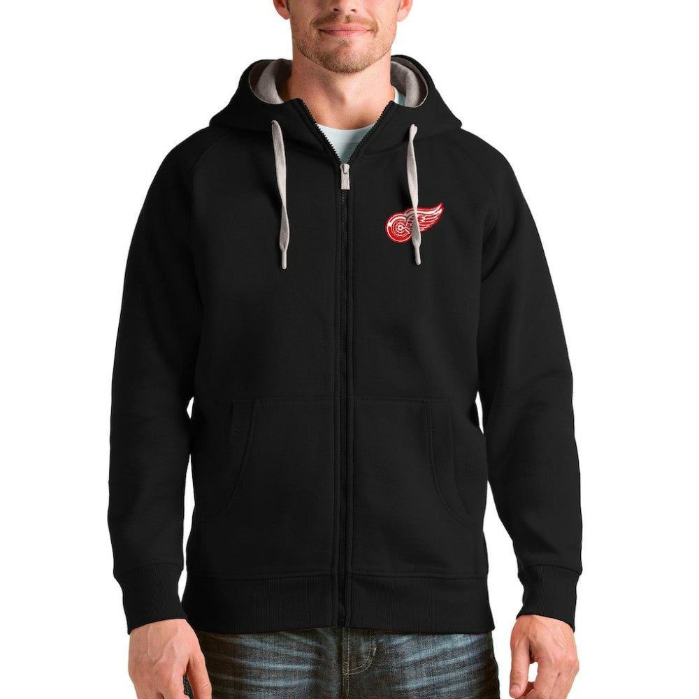 Detroit Red Wings Antigua Logo Victory Full-Zip Hoodie - Black | NHL on sale