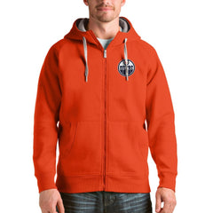 Edmonton Oilers Antigua Logo Victory Full-Zip Hoodie - Orange | NHL discount