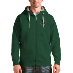 Minnesota Wild Antigua Logo Victory Full-Zip Hoodie - Green | NHL near me