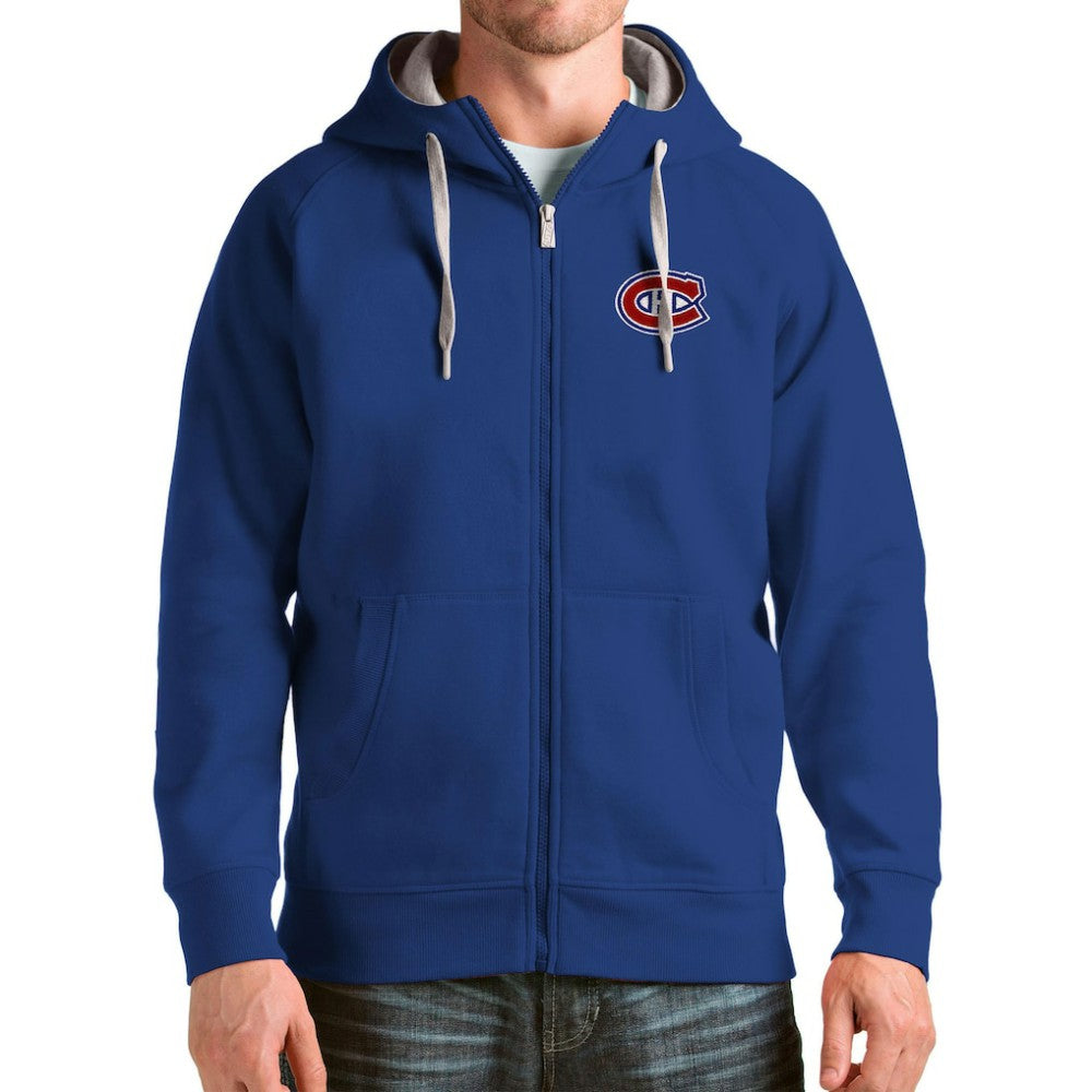 Montreal Canadiens Antigua Logo Victory Full-Zip Hoodie - Blue | NHL online