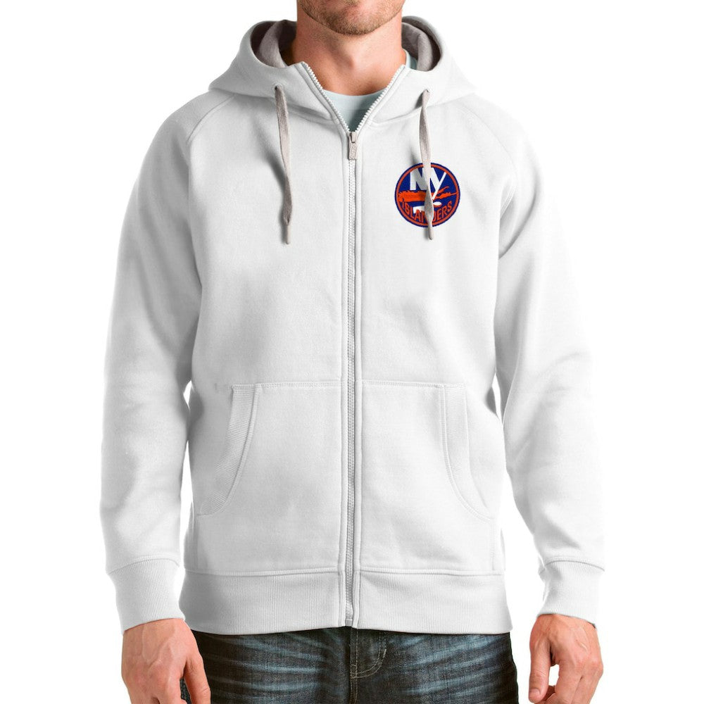 New York Islanders Antigua Logo Victory Full-Zip Hoodie - White | NHL sale