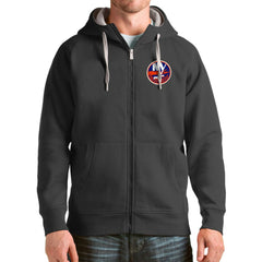 New York Islanders Antigua Logo Victory Full-Zip Hoodie - Charcoal | NHL online