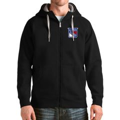 New York Rangers Antigua Logo Victory Full-Zip Hoodie - Black | NHL on sale