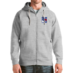 New York Rangers Antigua Logo Victory Full-Zip Hoodie - Heathered Gray | NHL near me