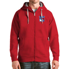 New York Rangers Antigua Logo Victory Full-Zip Hoodie - Red | NHL online