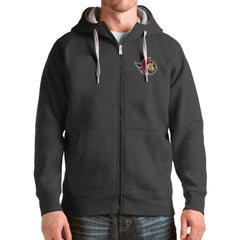 Ottawa Senators Antigua Logo Victory Full-Zip Hoodie - Charcoal | NHL Lifestyle