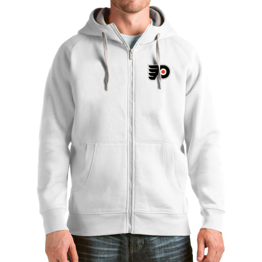 Philadelphia Flyers Antigua Logo Victory Full-Zip Hoodie - White | NHL near me